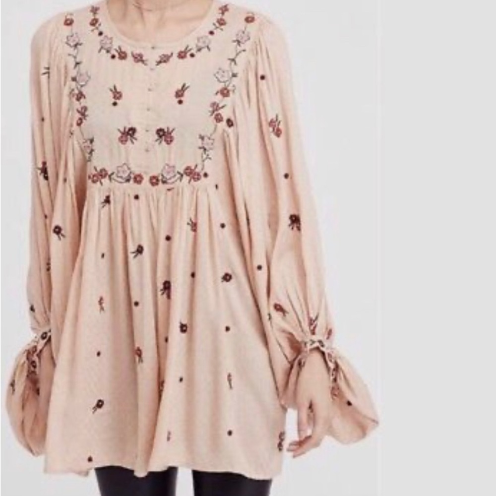 Free people kiss from a Rose tunic, BoHo top